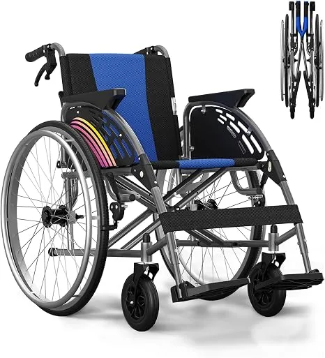Silla de ruedas plegable ligera