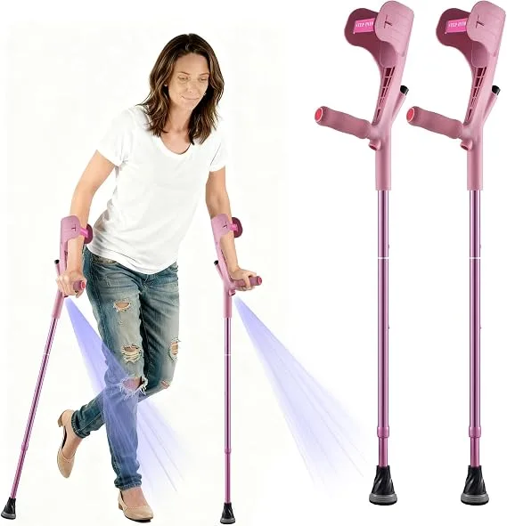 Muletas plegables para el antebrazo para adultos,