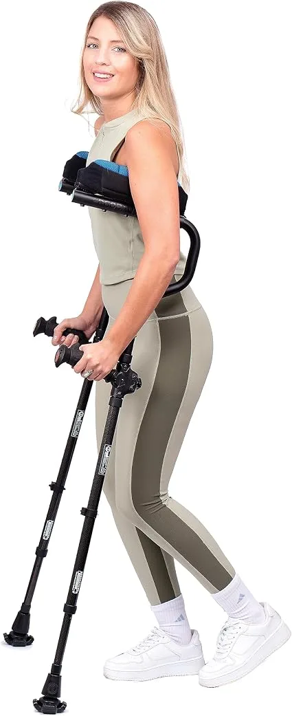 Ergobaum Muletas ergonómicas dobles (5′ a 6’6») para axilas
