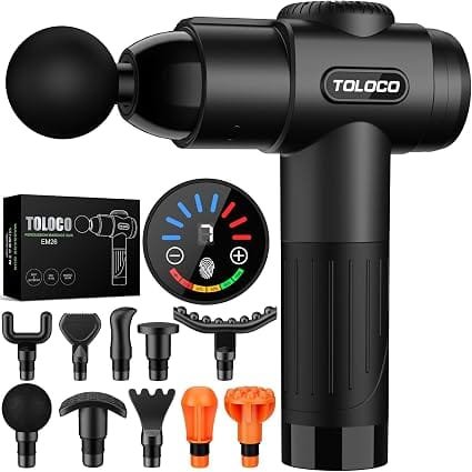 Pistola para masajes de mano para tejido muscular