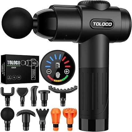 Pistola para masajes de mano para tejido muscular